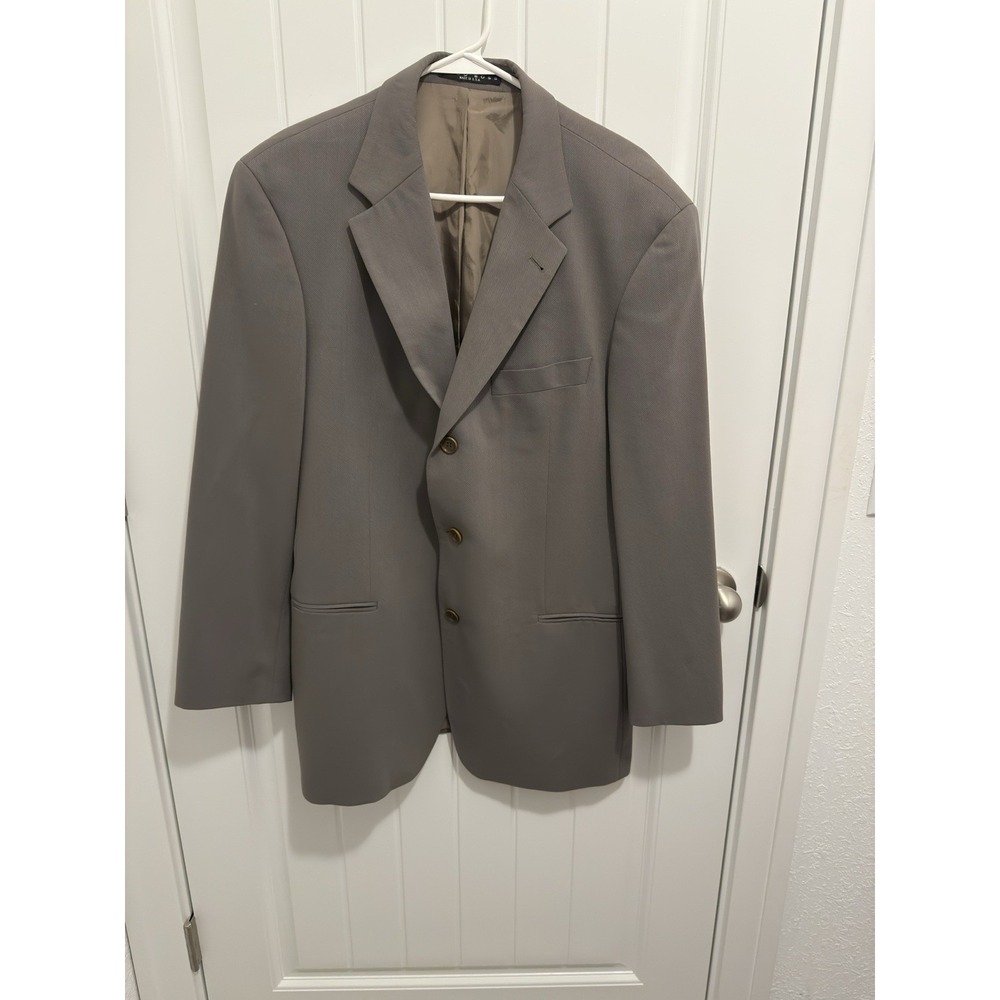 HUGO BOSS Men's Grey Wool Blend Suit Jacket‎ Blazer Made in USA Size 42R